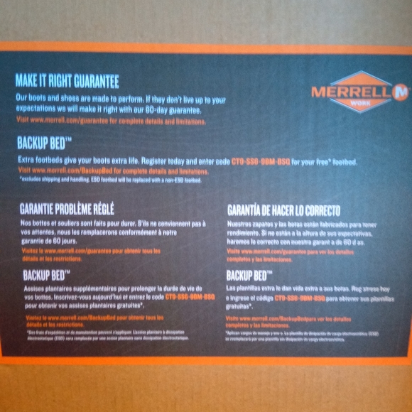 Brand New! MERRELL size women 5.5 steel toed boots - Picture 2 of 5